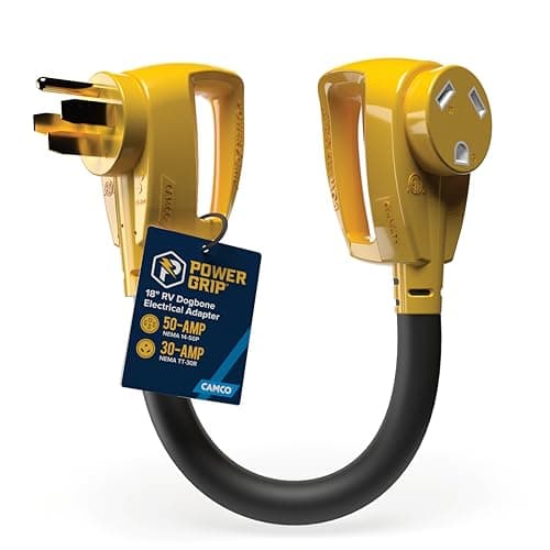 Camco Camco PowerGrip Dogbone Adapter, 50A Male to 30A Female, 55175