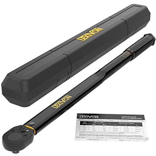 LEXIVON LEXIVON 1/2 in Drive Click Torque Wrench, 25-250 ft-lb