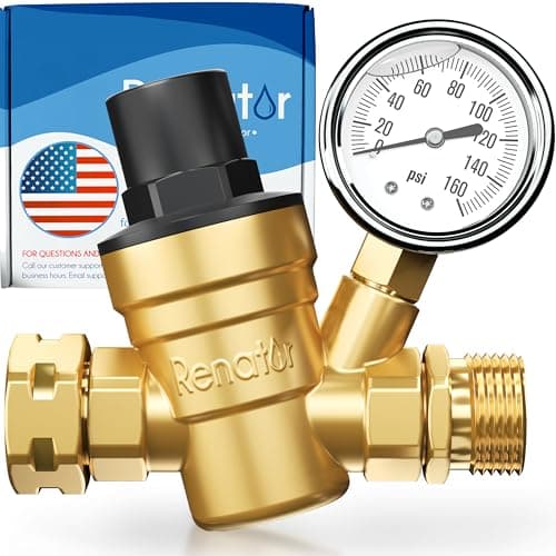 Renator Renator RV Water Pressure Regulator with Gauge, M11-0660R