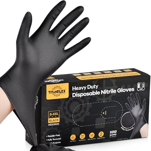 TitanFlex TitanFlex Heavy Duty Nitrile Gloves, 6-mil, 100-Count